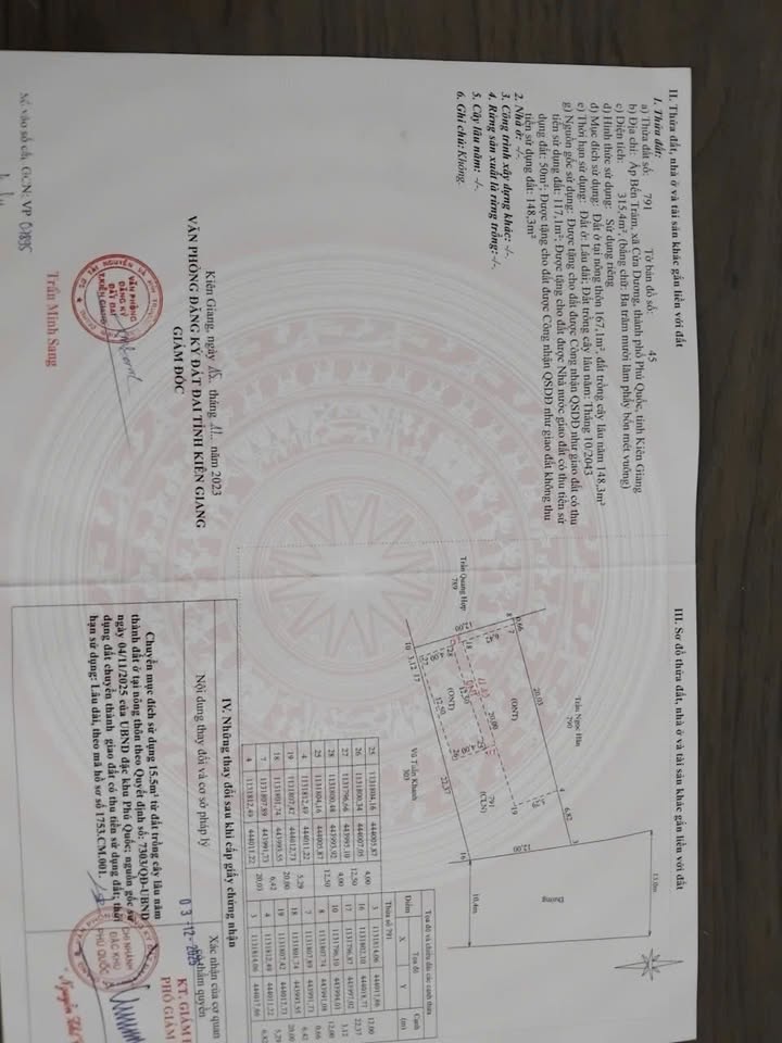 Đất mặt tiền hẻm 2A Bến Tràm, Phú Quốc 315m² - Giá chỉ 4 tỷ, cơ hội đầu tư không thể bỏ lỡ!