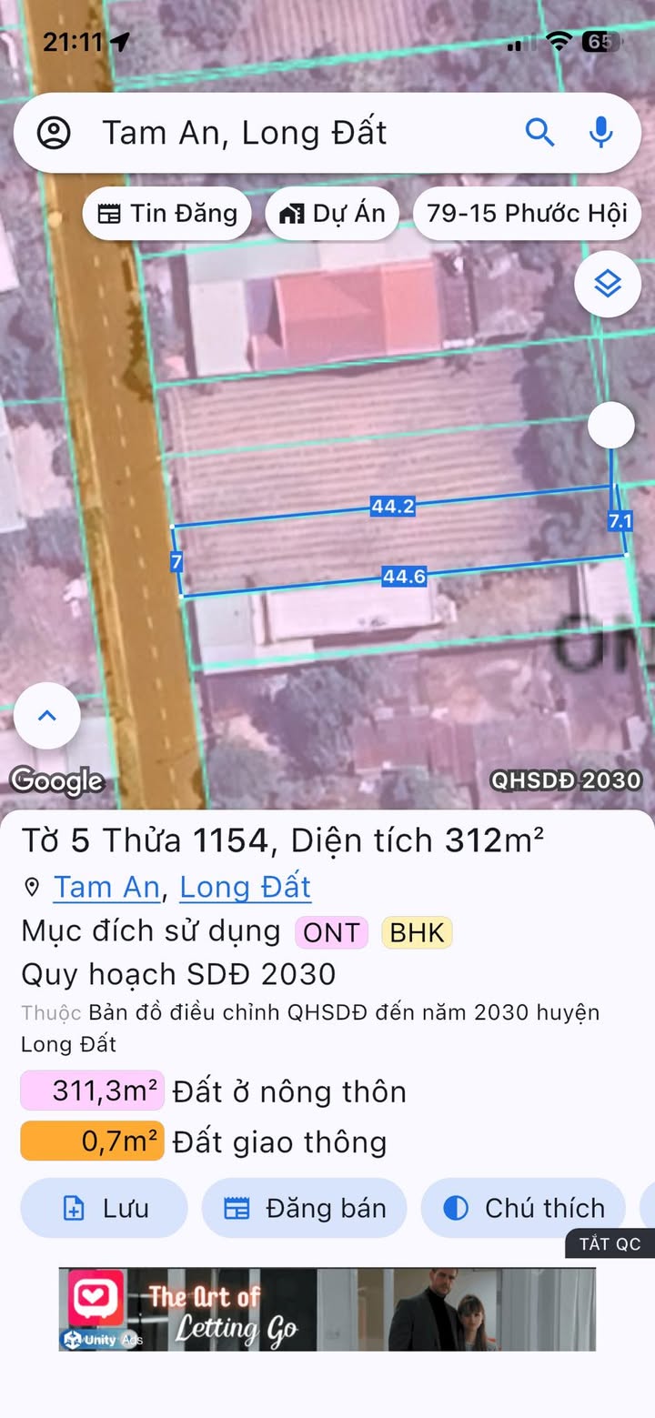 Đất nền Tam Phước Long Điền 308m² giá 1.75 tỷ - Đầu tư sinh lời ngay!