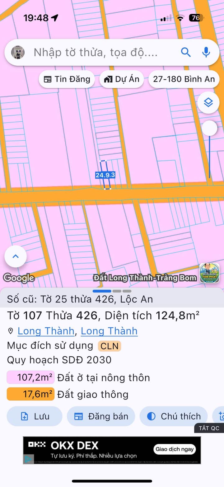 Nhà mặt tiền đường Bưng Cơ, xã Lộc An, 125m² giá 2.8 tỷ - Kinh doanh thuận lợi!