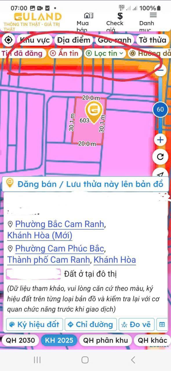 Đất thổ cư Cam Nghĩa, Cam Ranh 135m² giá 1.4 tỷ - Đường ô tô vào tận nơi!