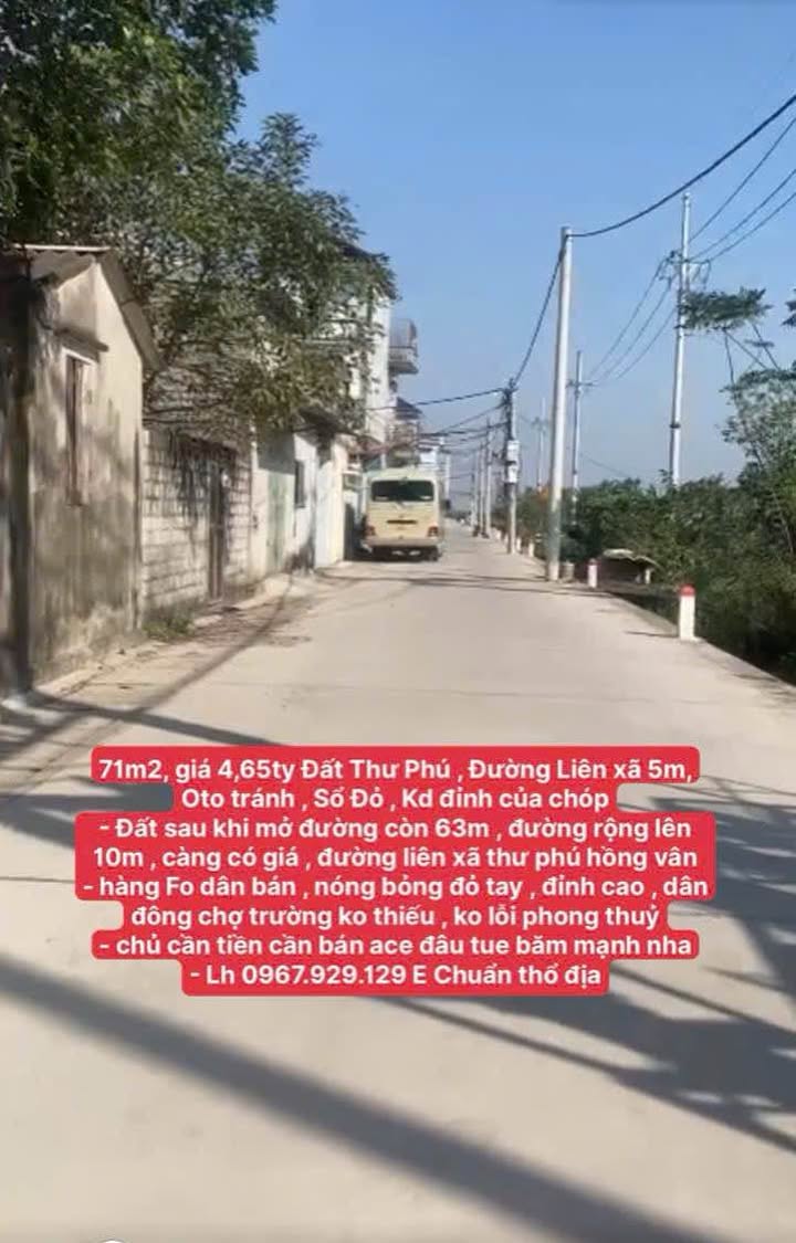 Đất Hồng Vân Thường Tín 63m² - Đường Liên Xã Rộng 10m, Giá Thỏa Thuận!