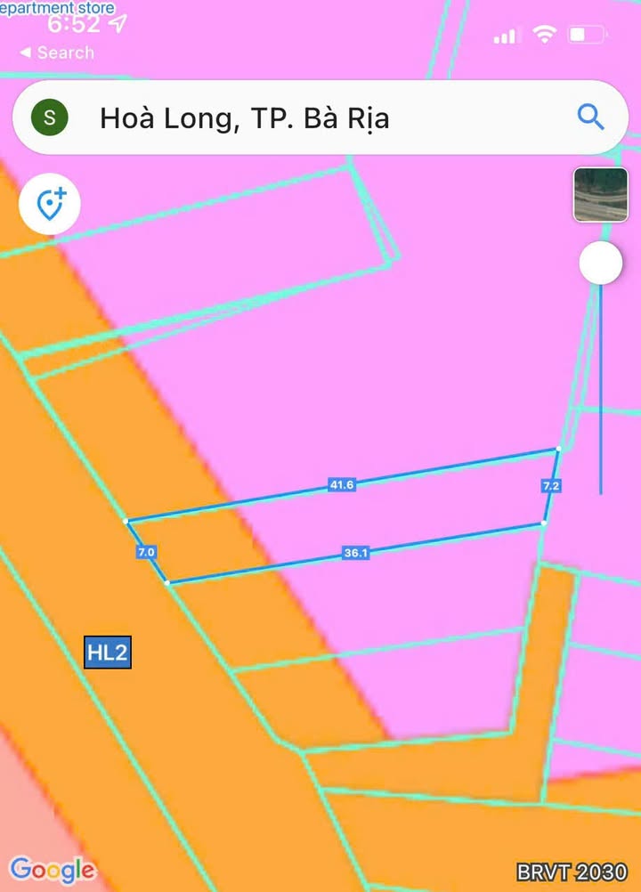 Đất nền Hương Lộ 2 Bà Rịa 255.2m² giá 4 tỷ - Đầu tư sinh lời cao!