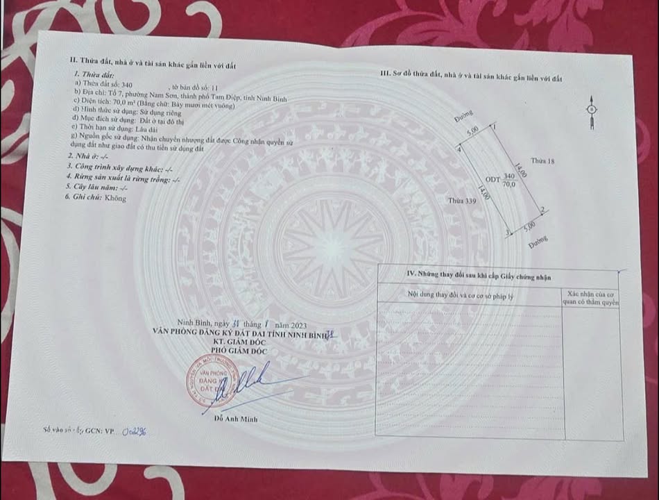 Đất thổ cư Ngô Sĩ Liên, Tam Điệp 70m² giá chỉ 8xx triệu - Cơ hội đầu tư tốt!