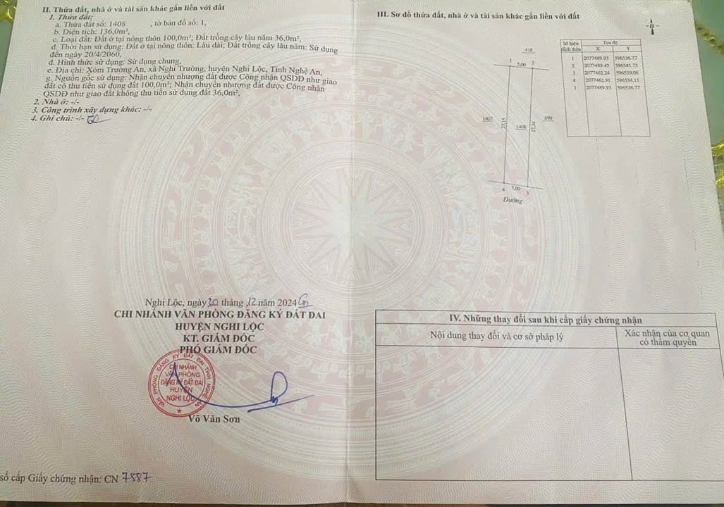 Đất nền xóm Trường An, Nghi Trường 136m² giá 800 triệu - Tiềm năng tăng giá cao!