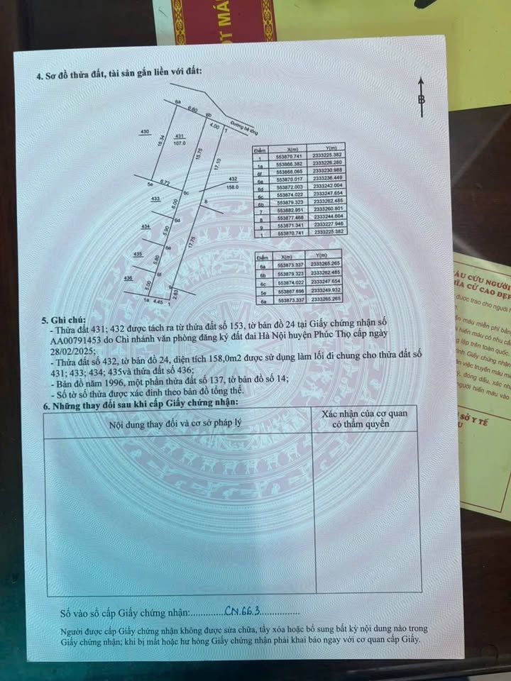 Đất nền Trạch Mỹ Lộc, Phúc Thọ 107m² giá 2 tỷ - Lô góc 2 mặt tiền, ô tô vào được!