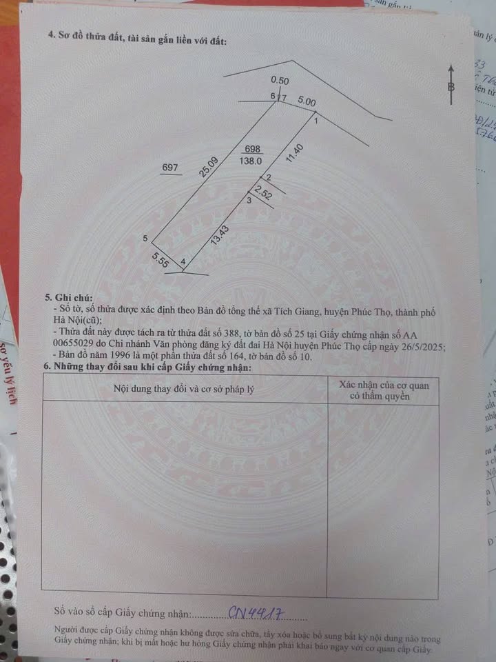 Đất nền Tích Lộc, Phúc Thọ 138m² giá 2 tỷ - Pháp lý đầy đủ, đầu tư sinh lời!