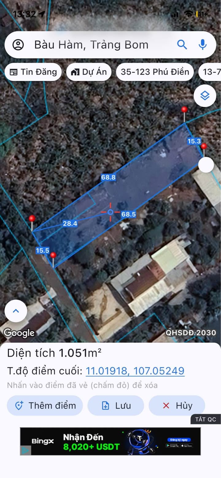 Đất nền Bàu Hàm Trảng Bom 1000m² giá 2.35 tỷ - Mặt tiền nhựa thuận lợi!