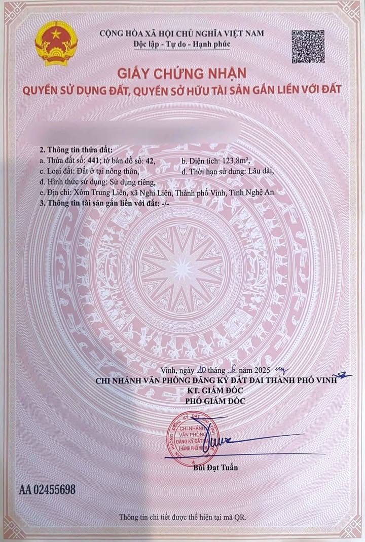 Đất nền Xóm Trung Liên, Nghi Liên 123m² giá 3 tỷ - Đầu tư sinh lời cao!