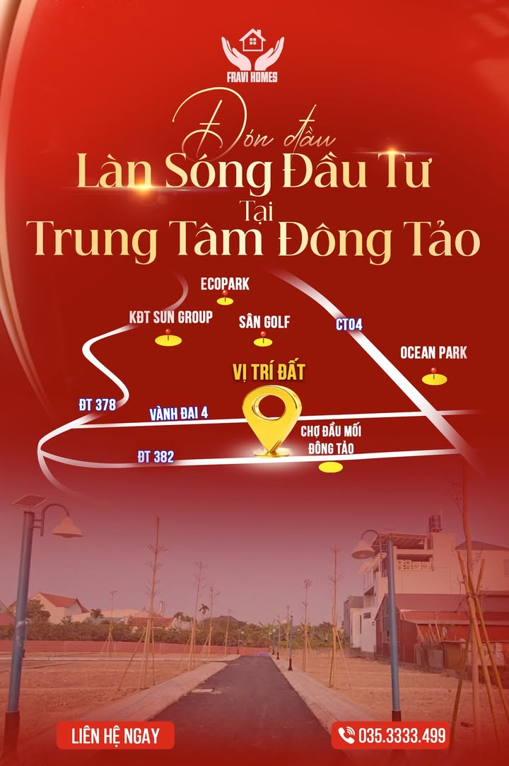 Đất nền Fravi Homes Hoàn Long Hưng Yên 56m² giá 1.5 tỷ - Đầu tư sinh lời ngay!