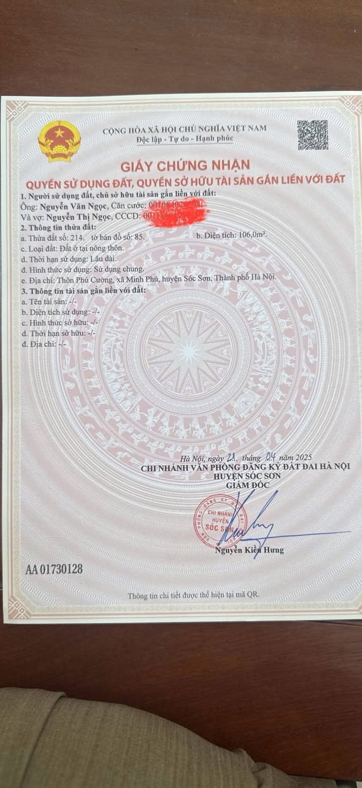 Đất nền lô góc Minh Phú, Sóc Sơn 106m² giá 3.18 tỷ - Sổ đỏ chính chủ!