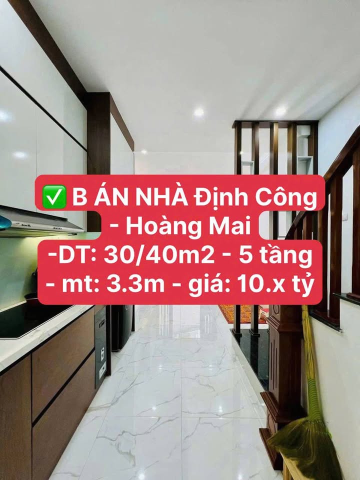 Nhà Định Công, Hoàng Mai 30m² giá 10 tỷ - Thiết kế hiện đại, Sổ đỏ chính chủ!