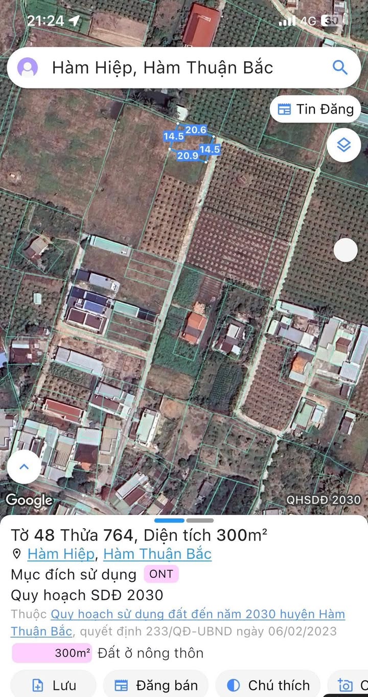 Đất thổ cư 300m² Phường Bình Thuận, Phan Thiết - Gần chợ Tôn, giá 1 tỷ thương lượng