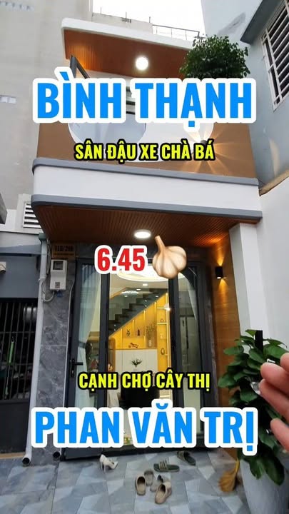 Nhà đẹp 2 tầng Bình Thạnh 44m² giá 6.45 tỷ - Phòng ngủ trệt và sân để xe