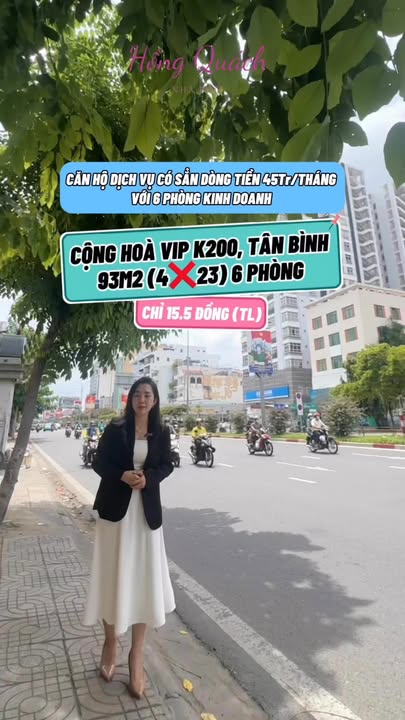 Căn hộ dịch vụ Tân Bình 93m² giá 15.5 tỷ - Dòng tiền 45 triệu/tháng!