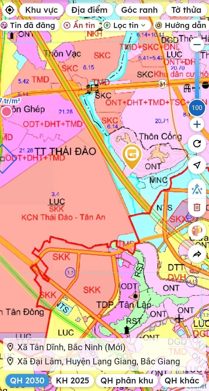 Đất thổ cư Tân Dĩnh, Lạng Giang 223m² chỉ 700 triệu - Đầu tư sinh lời tiềm năng!