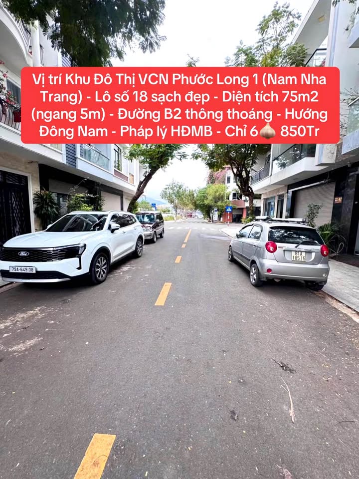 Đất nền Khu Đô Thị VCN Phước Long 75m² giá 6.85 tỷ - Hướng Đông Nam, pháp lý rõ ràng!