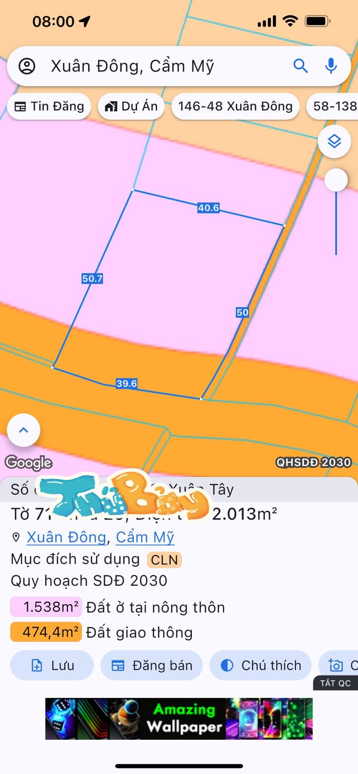 Đất nền 2 mặt tiền Xuân Đông 2013m² giá thỏa thuận - Cơ hội đầu tư tuyệt vời!