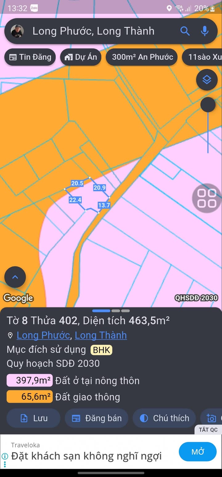 Lô đất đường T1, Long Thành 463m² - Cơ hội đầu tư khách sạn tuyệt vời!