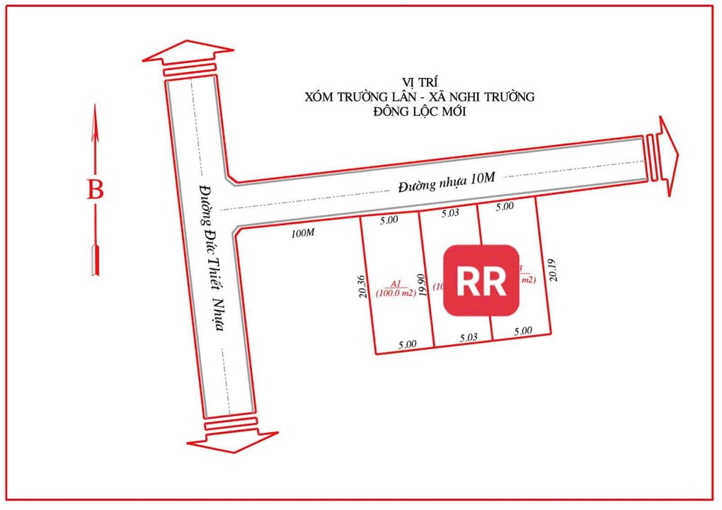 Đất nền Nghi Trường, Nghi Lộc 100m² giá 1.53 tỷ - Đầu tư sinh lời tiềm năng!