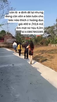 Đất nền Hoằng Đạo 112.6m² giá 490 triệu - Cơ hội đầu tư không thể bỏ lỡ!