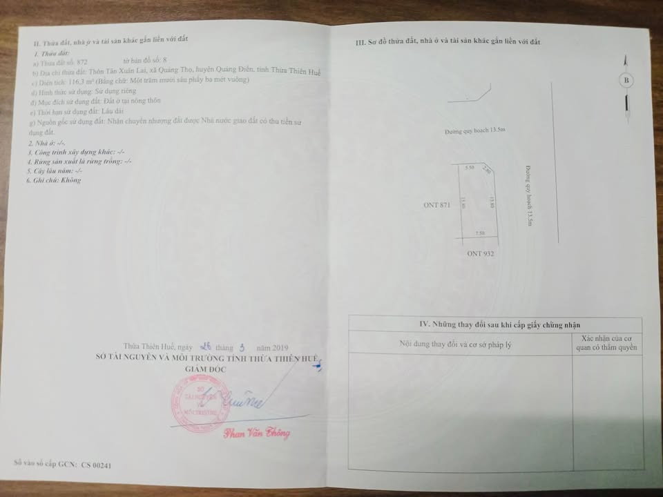 Đất nền Quảng Thọ, Quảng Điền 116m² giá 600 triệu - Lô góc 2 mặt tiền cực hiếm!