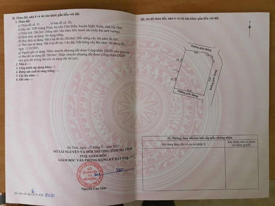 Đất nền Tiên Điền Nghi Xuân 246m² giá 2.6 tỷ - Vị trí đắc địa gần chợ!