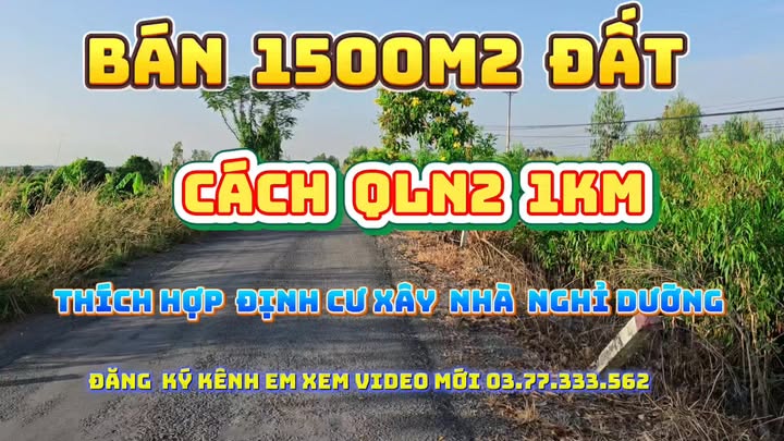 Đất nền Thạnh Hóa Long An 1500m² giá 1.3 tỷ - Cơ hội đầu tư tuyệt vời!