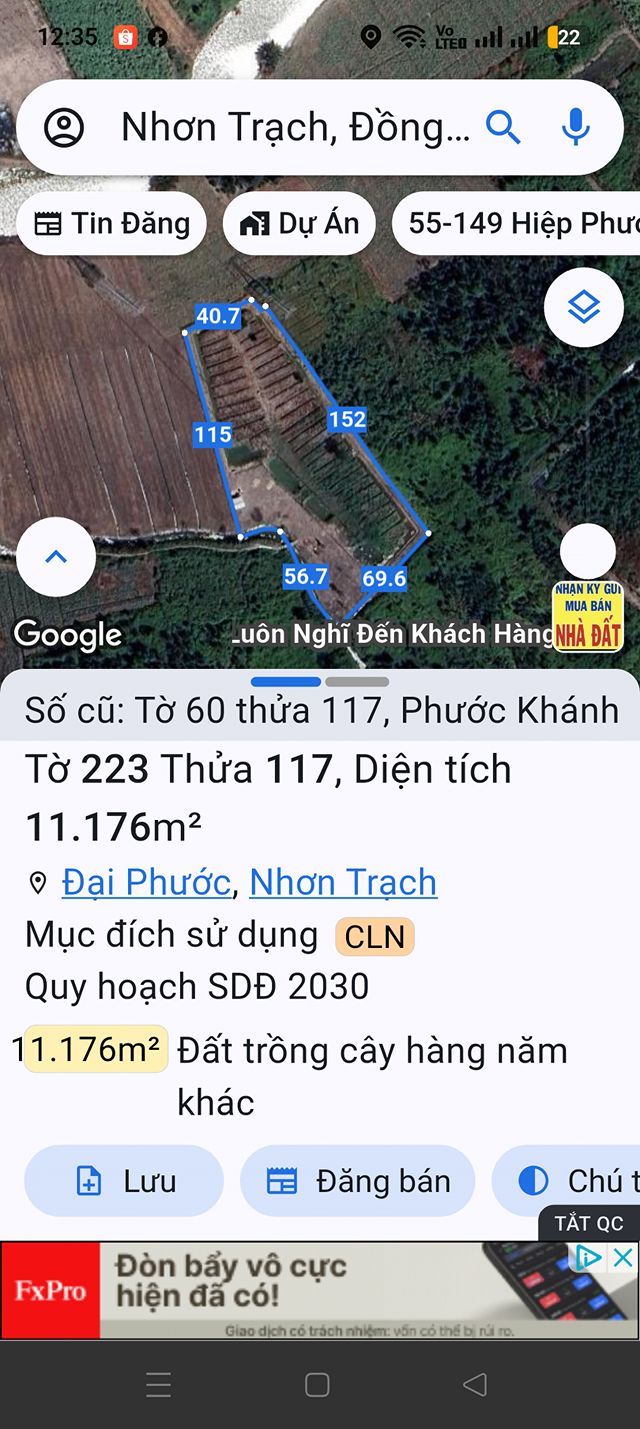 Đất nền Phước Khánh Nhơn Trạch 11,000m² giá 2.52 tỷ - Cơ hội đầu tư sinh lời!