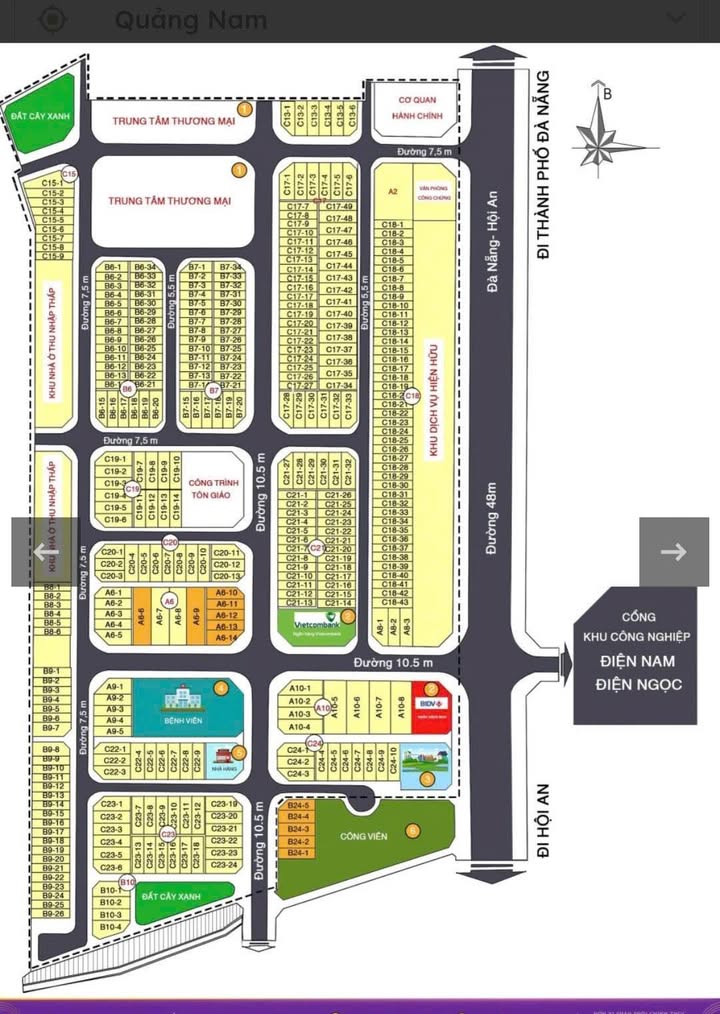 Đất Mặt Tiền Khu Đô Thị 2A Điện Ngọc 150m² giá 3.4 tỷ - Vị trí đắc địa, thuận tiện giao thông!
