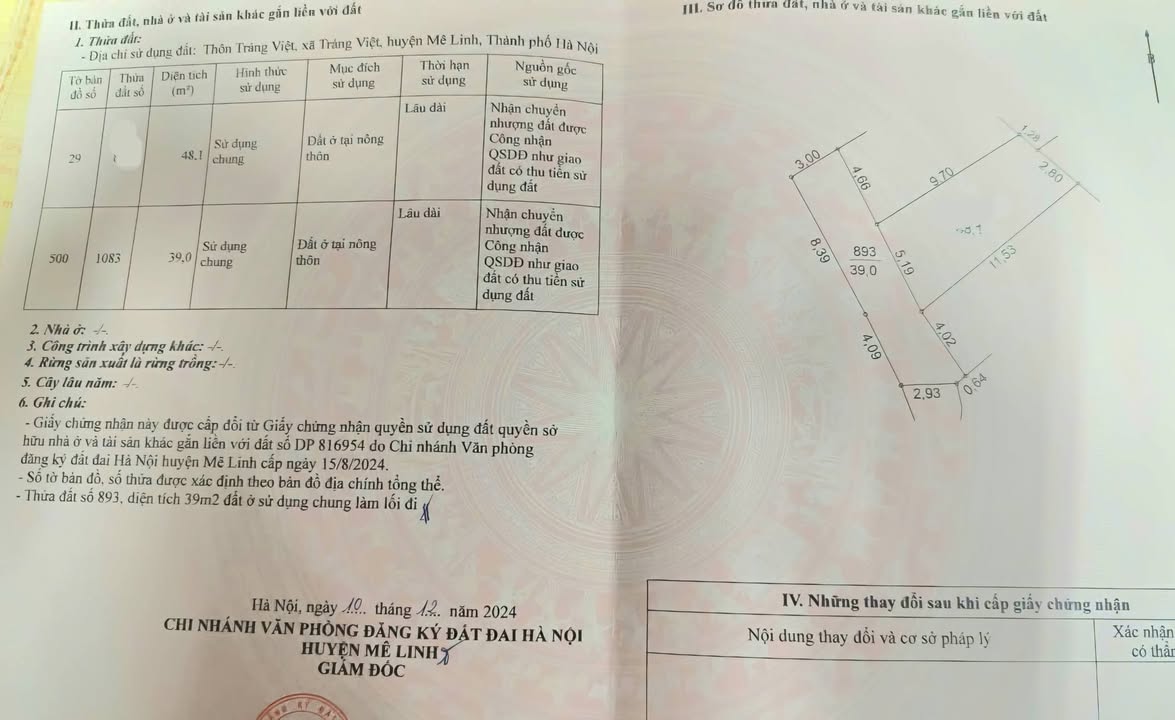 Đất nền Tráng Việt Mê Linh 48m² - Đầu tư sinh lời gần KĐT ven Sông Hồng!