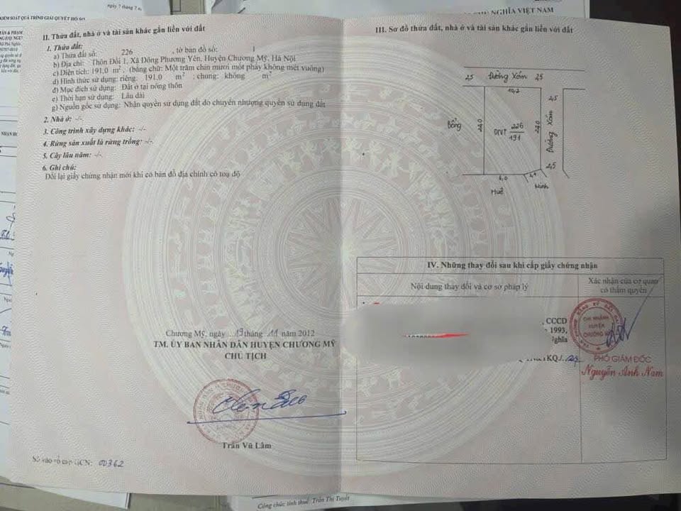 Đất thổ cư 119m² Đông Phương Yên - Gần QL6A, tiện ích đầy đủ!