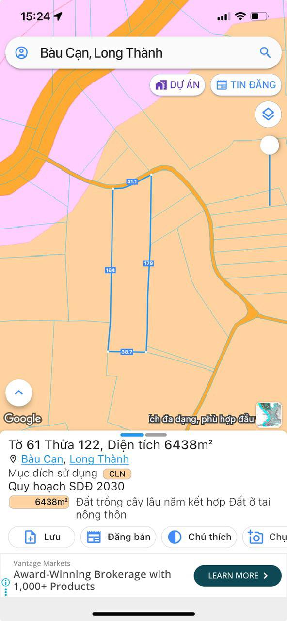 Đất nền Bàu Cạn, Long Thành 6438m² giá 1.7 triệu/m² - Cơ hội đầu tư tuyệt vời!
