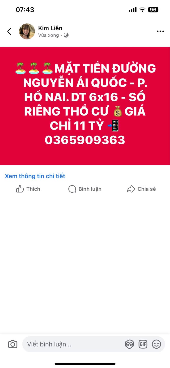 Mặt tiền FrontHouse đường Nguyễn Ái Quốc, P. Hố Nai 96m² giá 11 tỷ - Cơ hội đầu tư hấp dẫn!