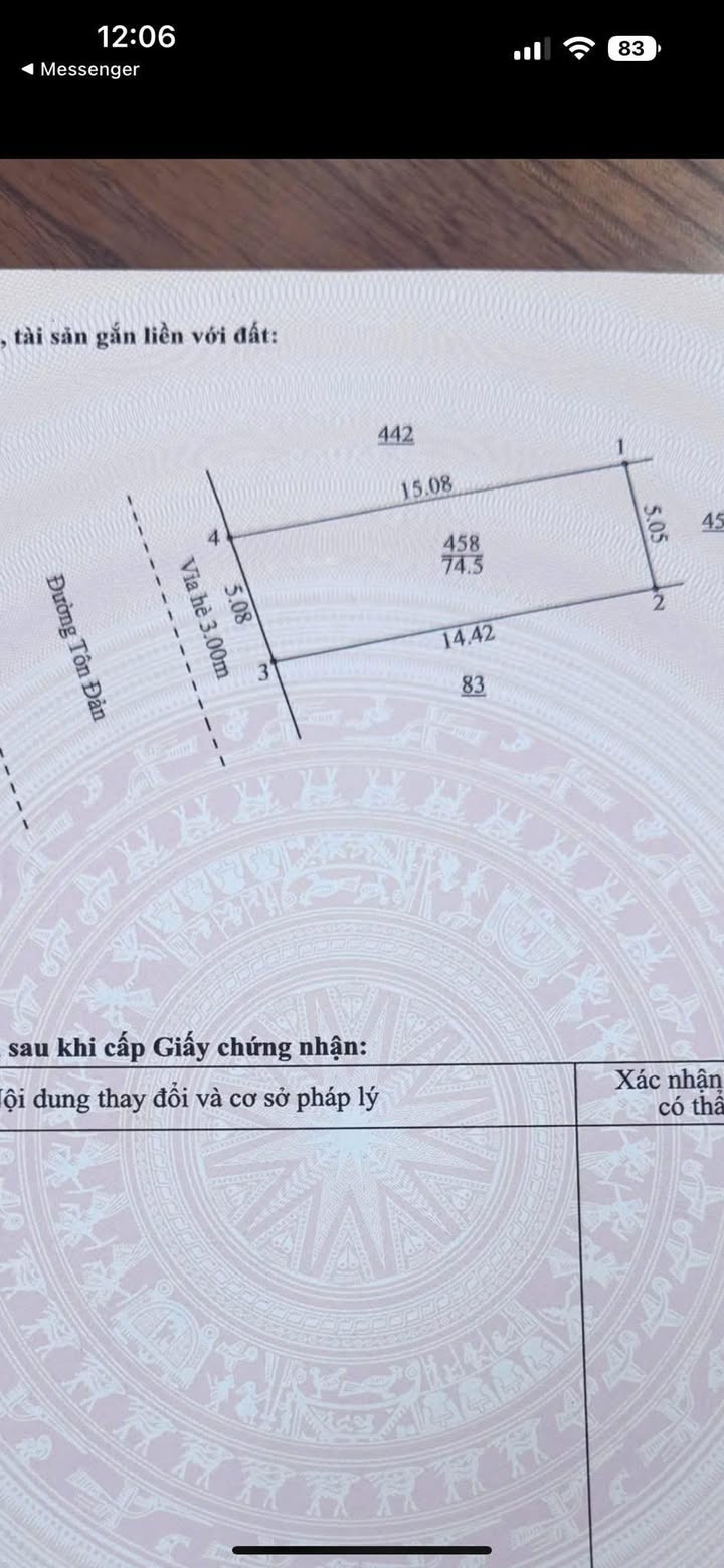 Lô đất mặt tiền 23 Tôn Đản, 75m² giá 5.45 tỷ - Vị trí kinh doanh đắc địa!