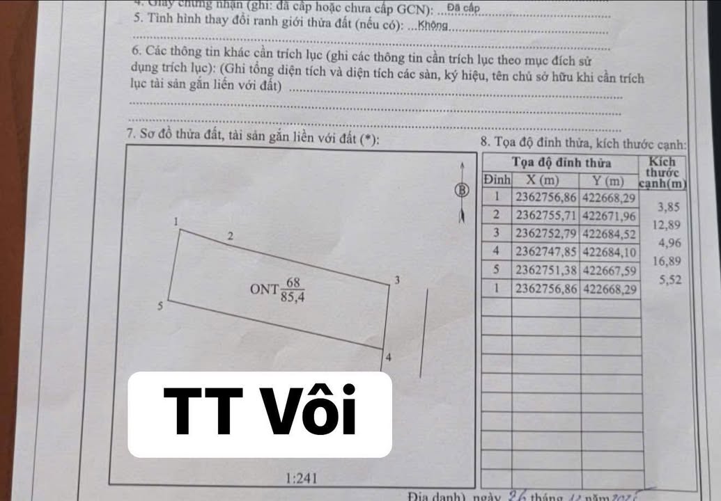 Nhà riêng Lạng Giang 85m² giá 1.6 tỷ - Hướng Đông, đường ô tô tránh nhau!