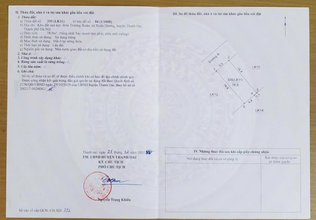 Lô đất 100m² tại Dân Hòa, Thanh Oai giá 3 tỷ - Cơ hội đầu tư hiếm có!