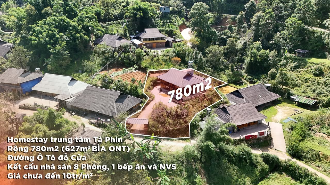 Homestay Sa Pa Tả Phìn 780m² giá 6.27 tỷ - Đầu tư sinh lời hấp dẫn!
