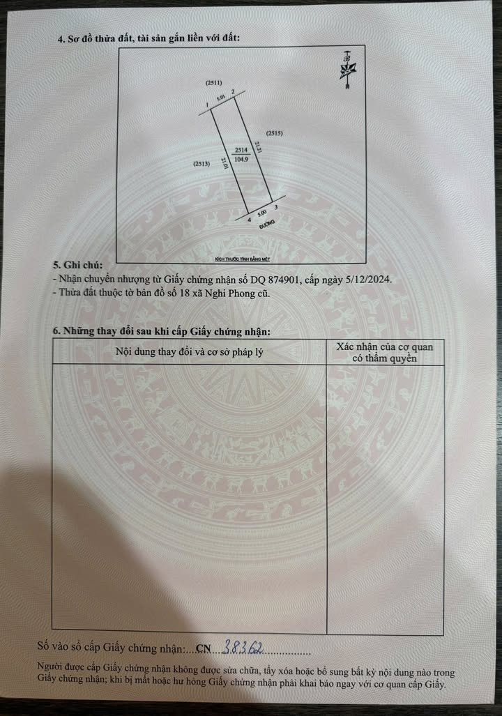Đất nền Nghi Phong Vinh 105m² giá 1.9 tỷ - Đường rộng ô tô tránh nhau thoải mái!
