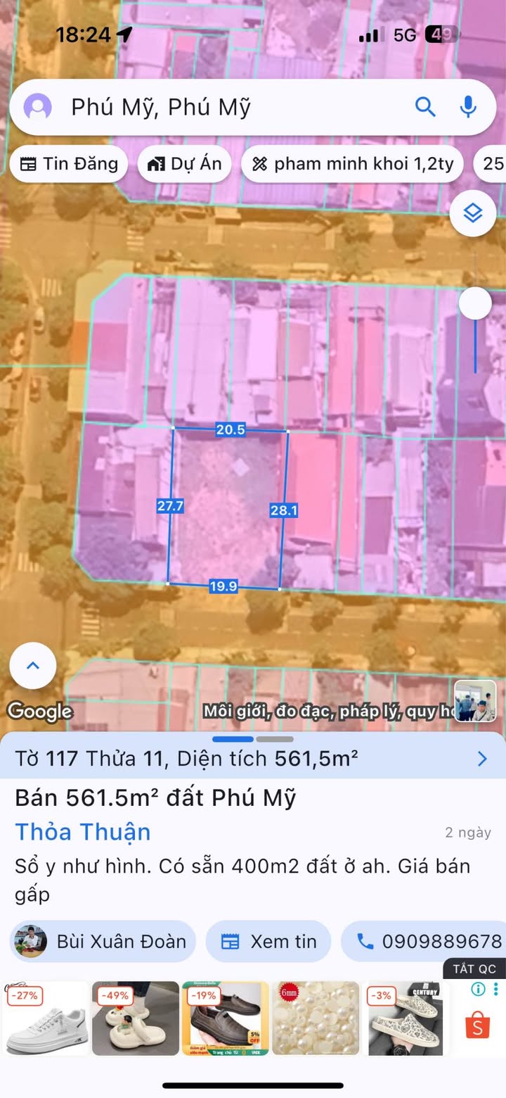 Đất mặt tiền đường Ngọc Hà Phú Mỹ 5266m² giá 14 tỷ - Cơ hội đầu tư sinh lời!