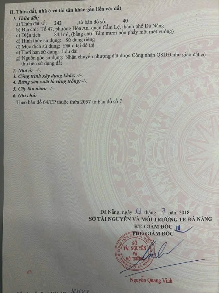 Đất mặt tiền 408 Tôn Đản, Cẩm Lệ, 84m² giá 6.5 tỷ - Đầu tư sinh lời ngay!