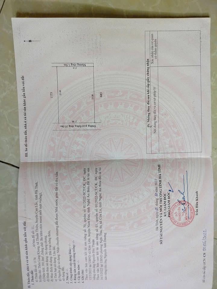 Đất nền Thuần Thiện, Can Lộc 391m² - Giá thỏa thuận hấp dẫn!