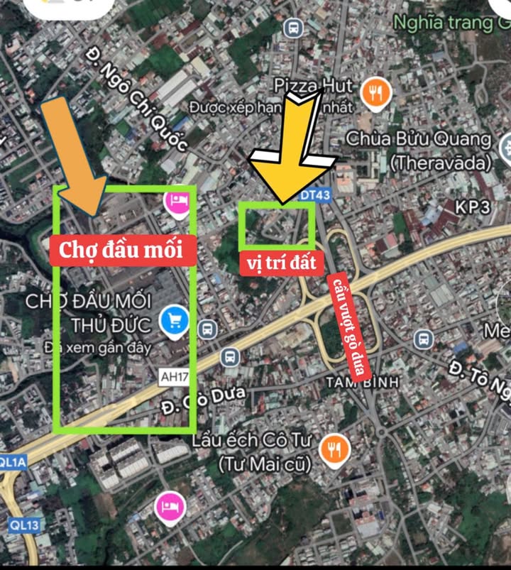 Đất nền Thủ Đức 54m² giá 3.7 tỷ - Hướng Đông, gần Quốc lộ 1A