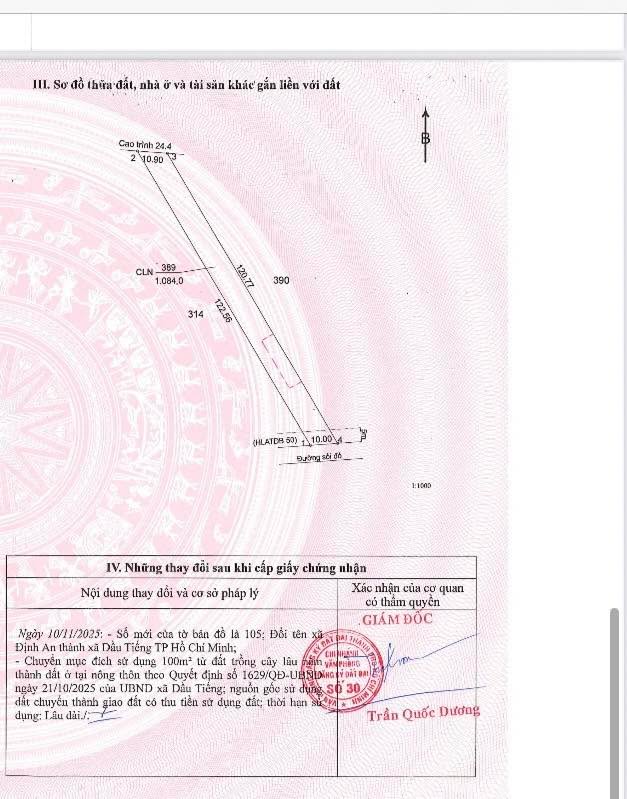 Đất thổ cư 1220m² tại Định An, Dầu Tiếng chỉ 1.9 tỷ - Cơ hội đầu tư tuyệt vời!