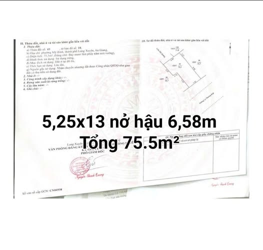 Đất nền mặt tiền Lý Thường Kiệt, Mỹ Bình 75.5m² giá 5 tỷ - Vị trí vàng cho kinh doanh!