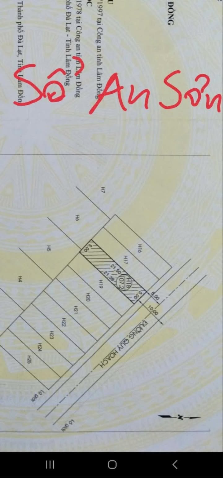 Lô đất đẹp Khu quy hoạch An Sơn, Đà Lạt 107m² giá 8.3 tỷ - Đầu tư sinh lời ngay!