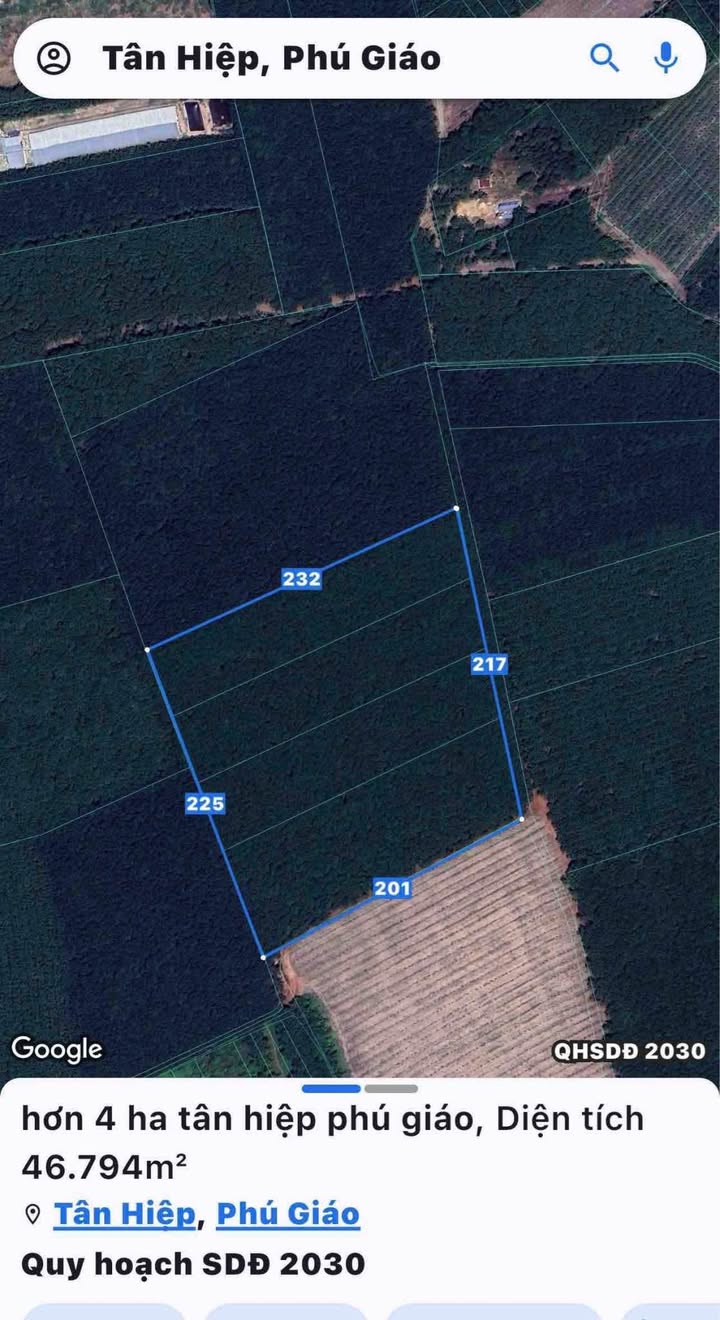 Đất nền Tân Hiệp, Phú Giáo, Bình Dương 46.000m² giá 6,8 tỷ - Đầu tư sinh lời cao!