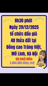 Đất nền Tráng Việt Mê Linh 87m² giá thỏa thuận - Cơ hội đầu tư hấp dẫn!