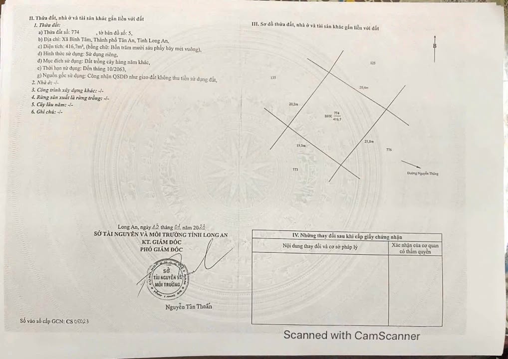 Đất BHK 1500m² mặt tiền đường Đinh Viết Cừu, Tân An - Giá chỉ 4.5 tỷ thương lượng!