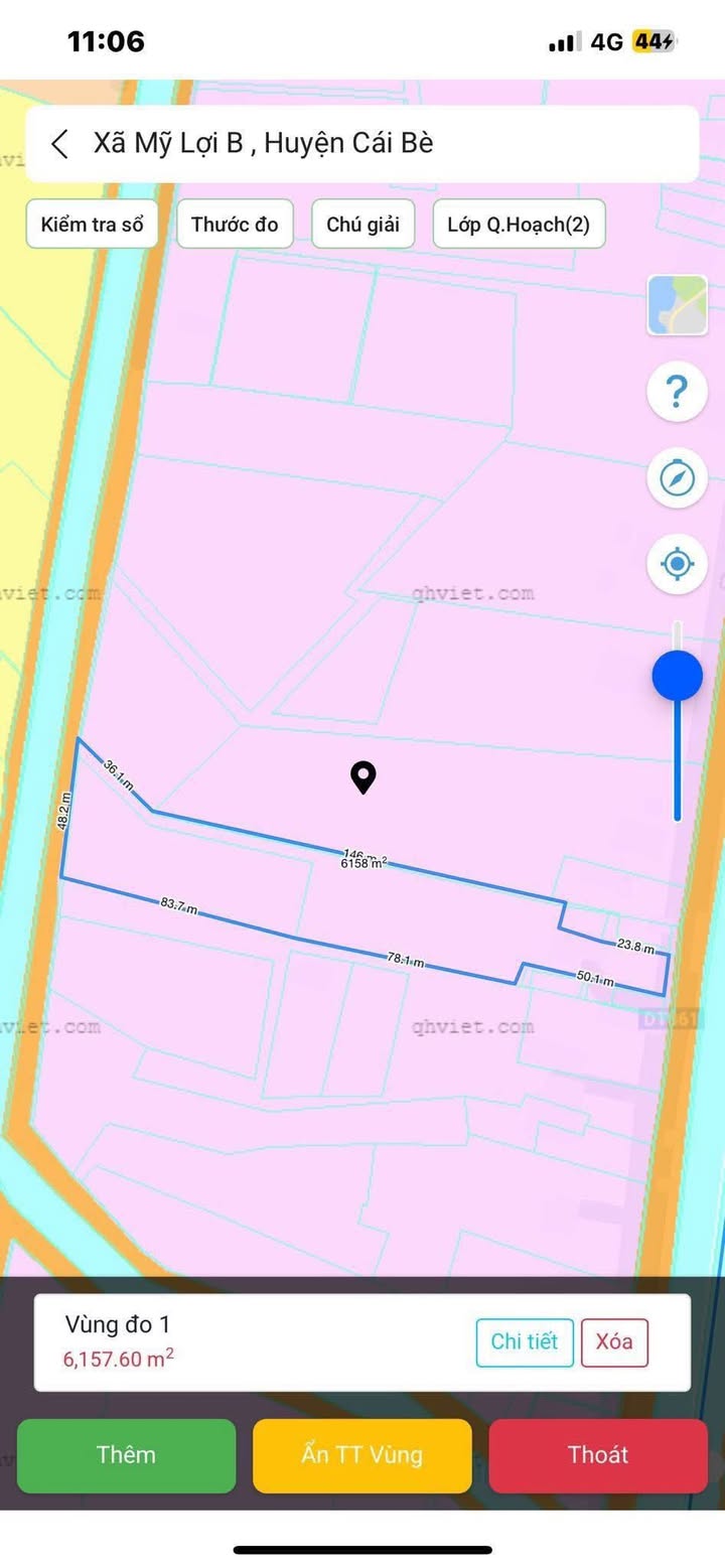 Bán đất 2 mặt tiền TL 861 - Mỹ Lợi B, Cái Bè - 6.100m² chỉ 7.8 tỷ