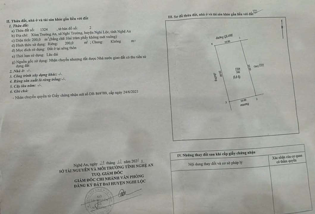 Lô đất Nghi Trường 200m² giá 6 tỷ - Đầu tư sinh lời ngay!
